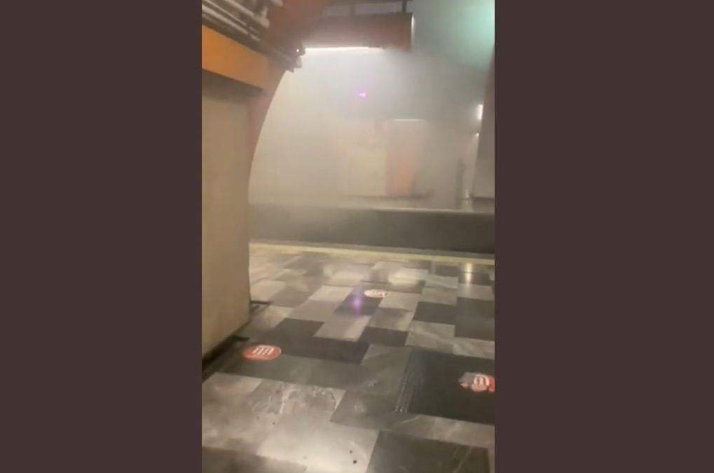 Presencia de humo en la estación Barranca del Muerto de la Línea 7 del Metro