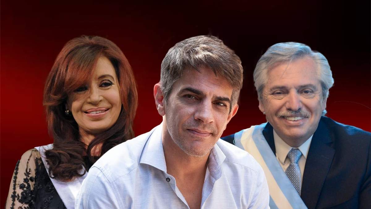 Pablo Echarri, Cristina Fernández de Kirchner y Alberto Fernández. Fuente: (Minuto Neuquén)