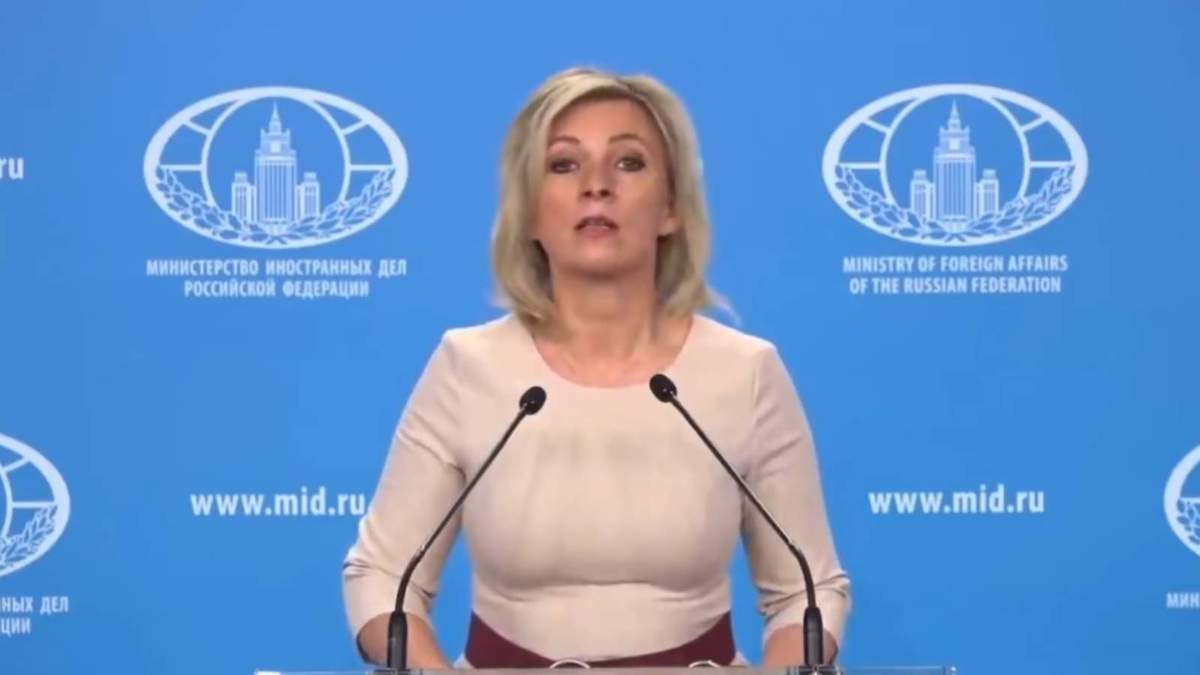 La portavoz del Ministerio de Exteriores, Maria Zajarova