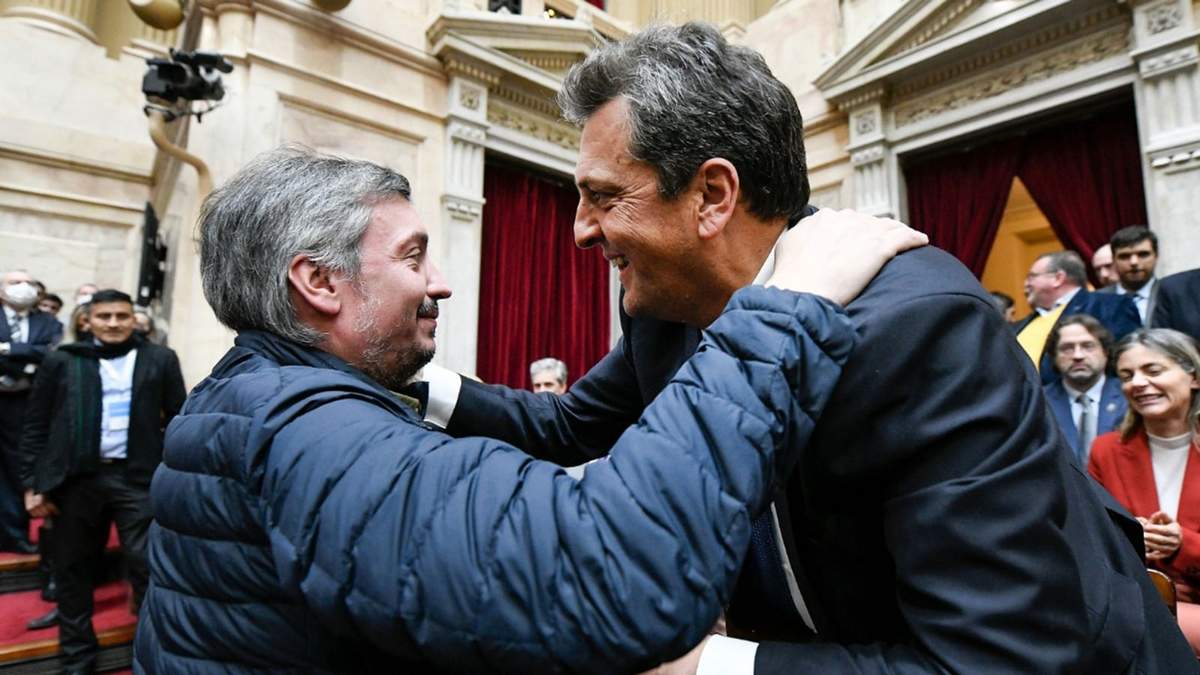 Sergio Massa y Máximo Kirchner. Fuente: (Twitter)
