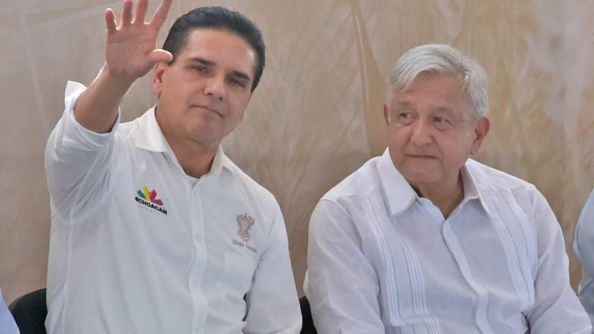 Silvano Areoles, gobernador de Michoacán, y el presidente Andrés Manuel López Obrador