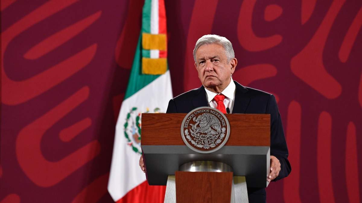 El presidente durante la conferencia matutina en Palacio Nacional