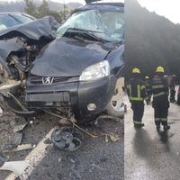 Ruta 40: un muerto y un herido grave por choque frontal entre una camioneta y una Partner