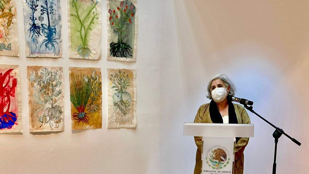 Exposición “Geografía de las plantas mexicanas” de la pintora Isabel Leñero. en 2021