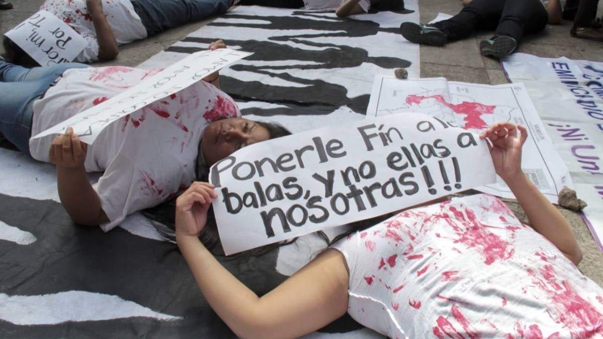 Protesta contra la violencia feminicida