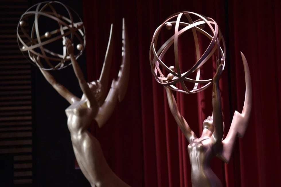 Las estatuillas de los Emmy aparecen en el anuncio de las nominaciones a la 70.ª edición de los Premios Emmy Primetime, en el Saban Media Center de la Academia de Televisión, el 12 de julio de 2018, en Los Ángeles.