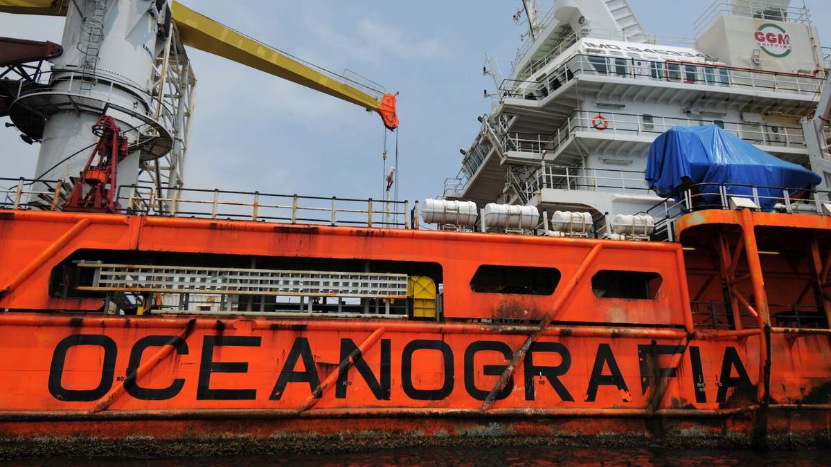 El buque "Caballo Maya" de Oceanografía
