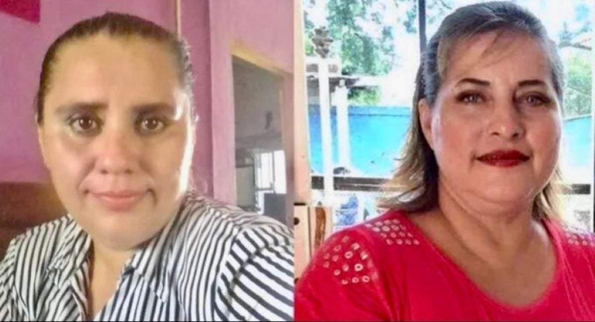Las periodistas Yesenia Mollinedo y Sheila Johana García