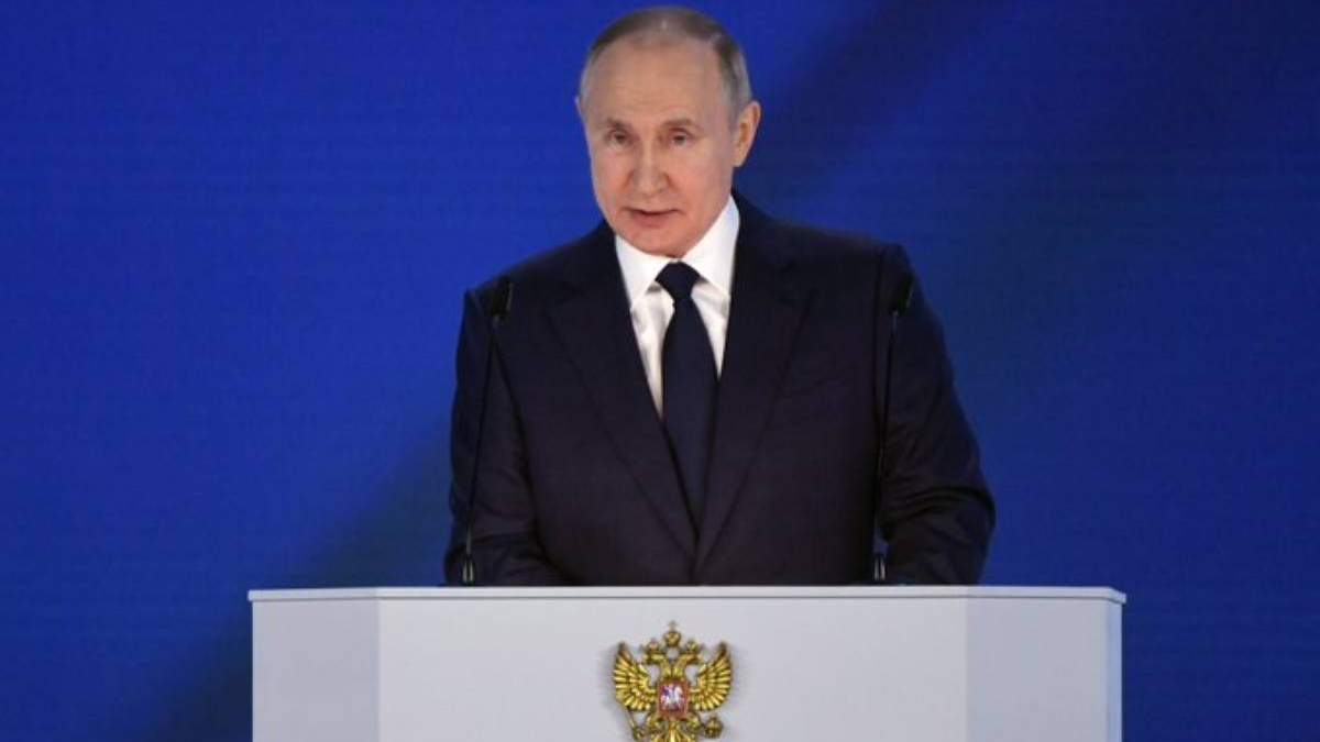 El presidente Vladimir Putin ante el Parlamento ruso