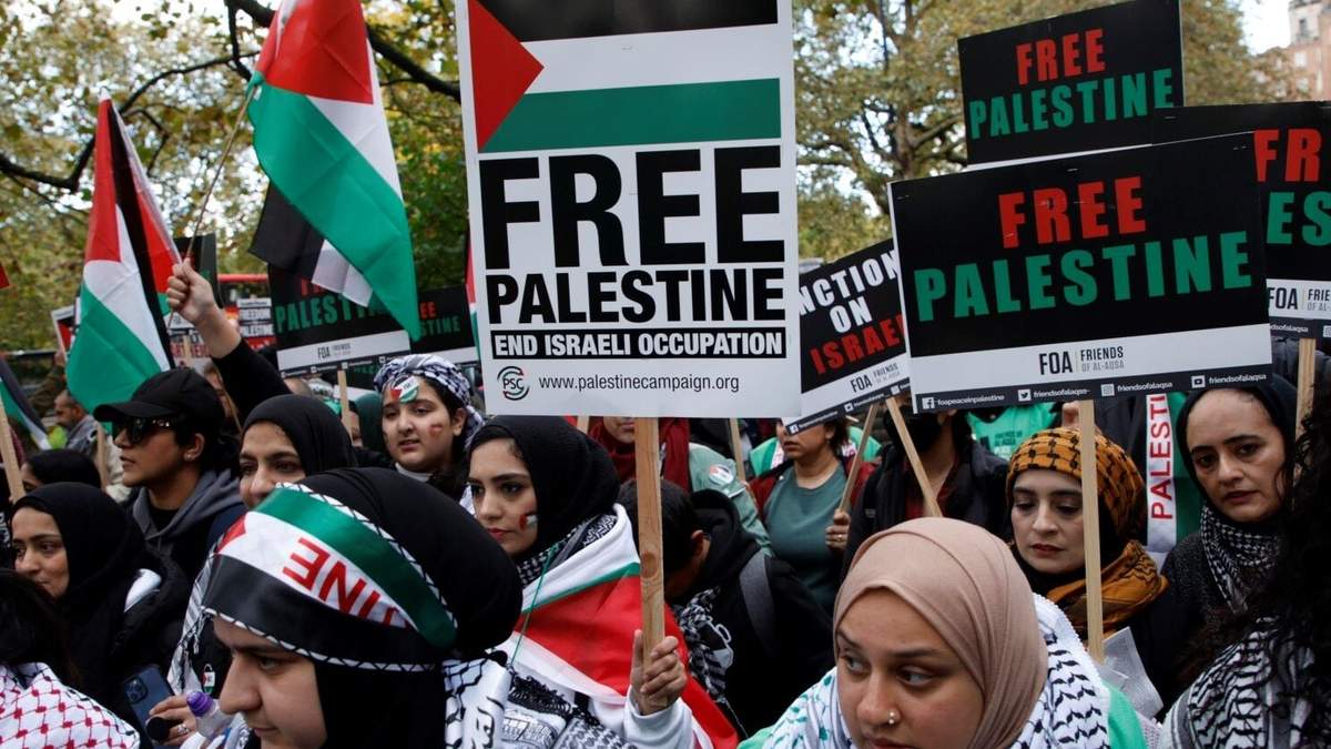 Miles de manifestantes propalestinos protestan en Europa previo a aniversario de ataque