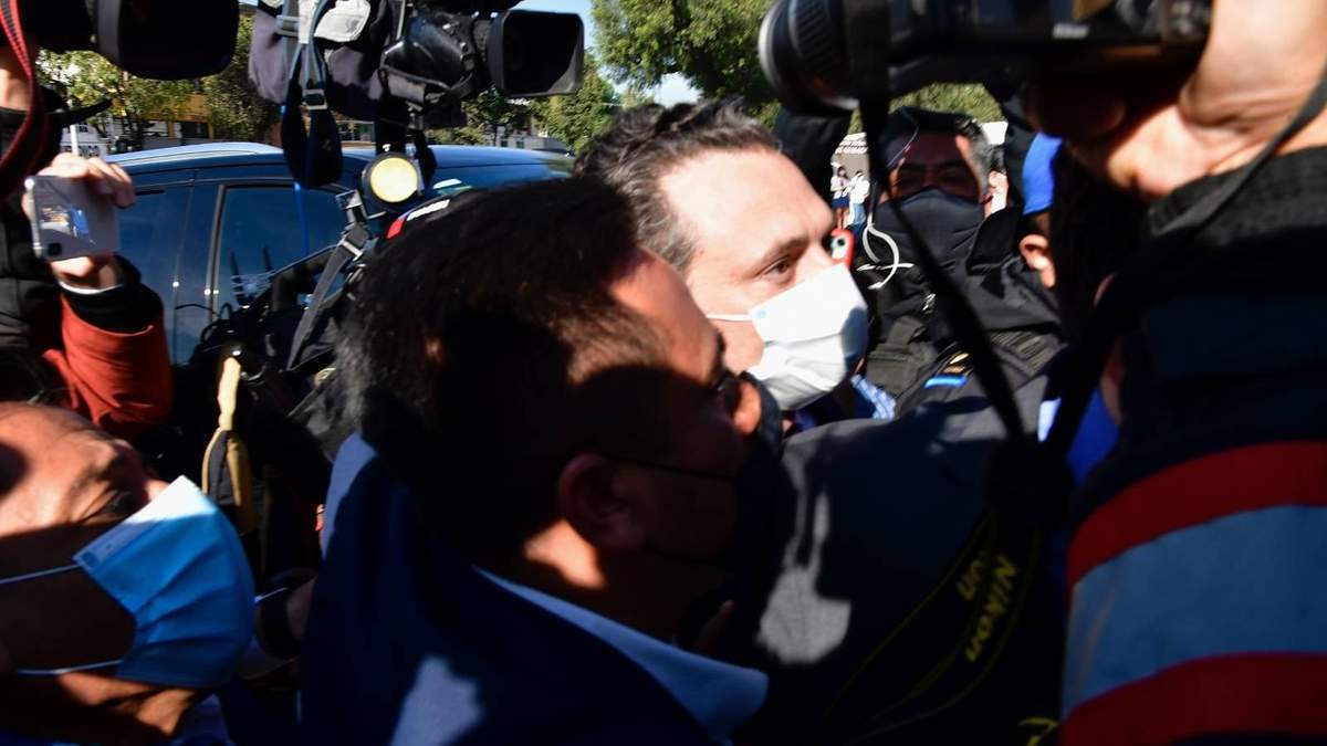 Emilio Lozoya, a su llegada a la audiencia