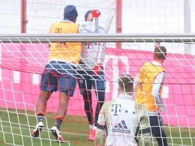 Piña va y piña viene entre los jugadores del Bayern Munich
