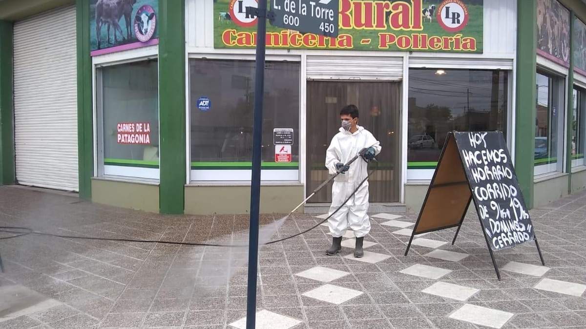 Desinfecciones en Neuquén Capital durante el 2020. Fuente: (Twitter)