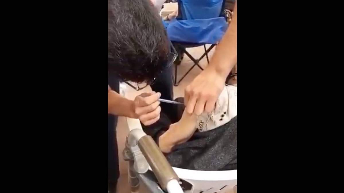 Video de la falsa vacunación
