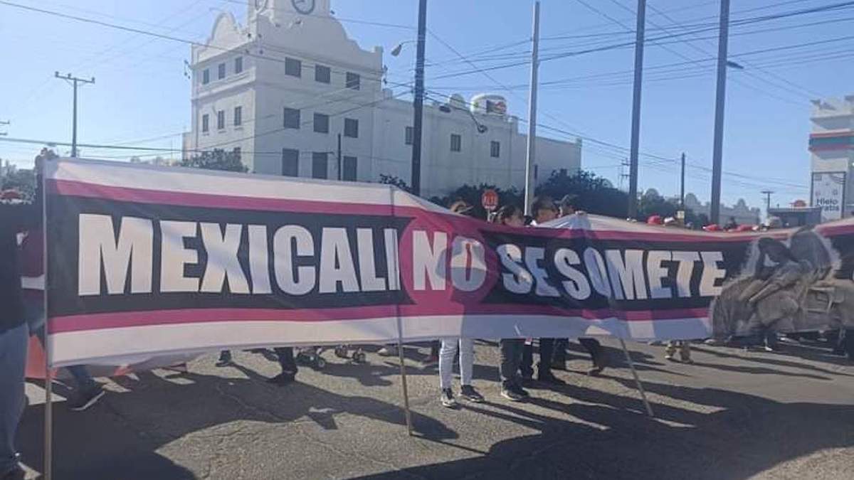 La protesta en Baja California