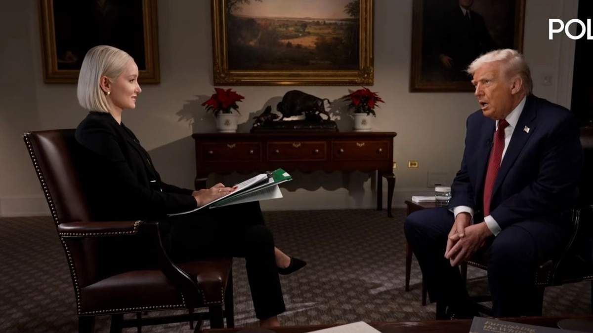 Donald Trump en la entrevista con Dasha Burns