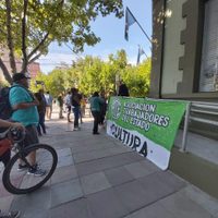 "Despidos en Cultura": Hubo piquete de ATE en Casa de Gobierno