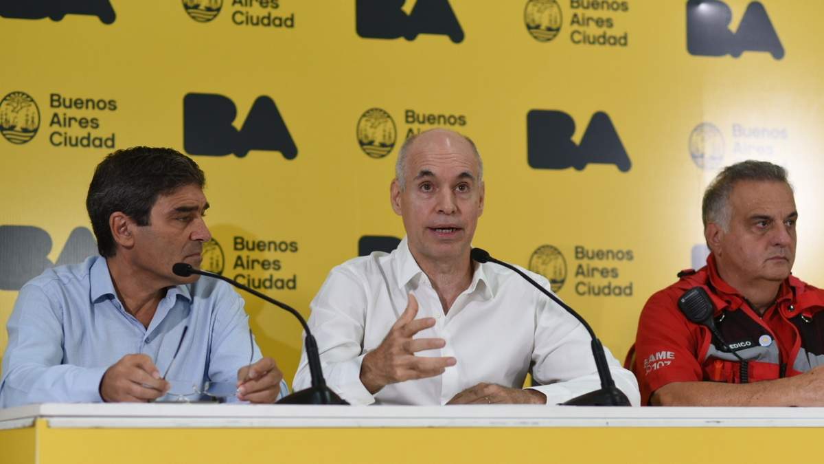 Rodríguez Larreta junto a Quirós y Crescenti. Fuente: (Twitter)