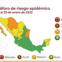 Así quedó el semáforo del 10 al 23 de enero: tres estados en naranja y 10 en amarillo