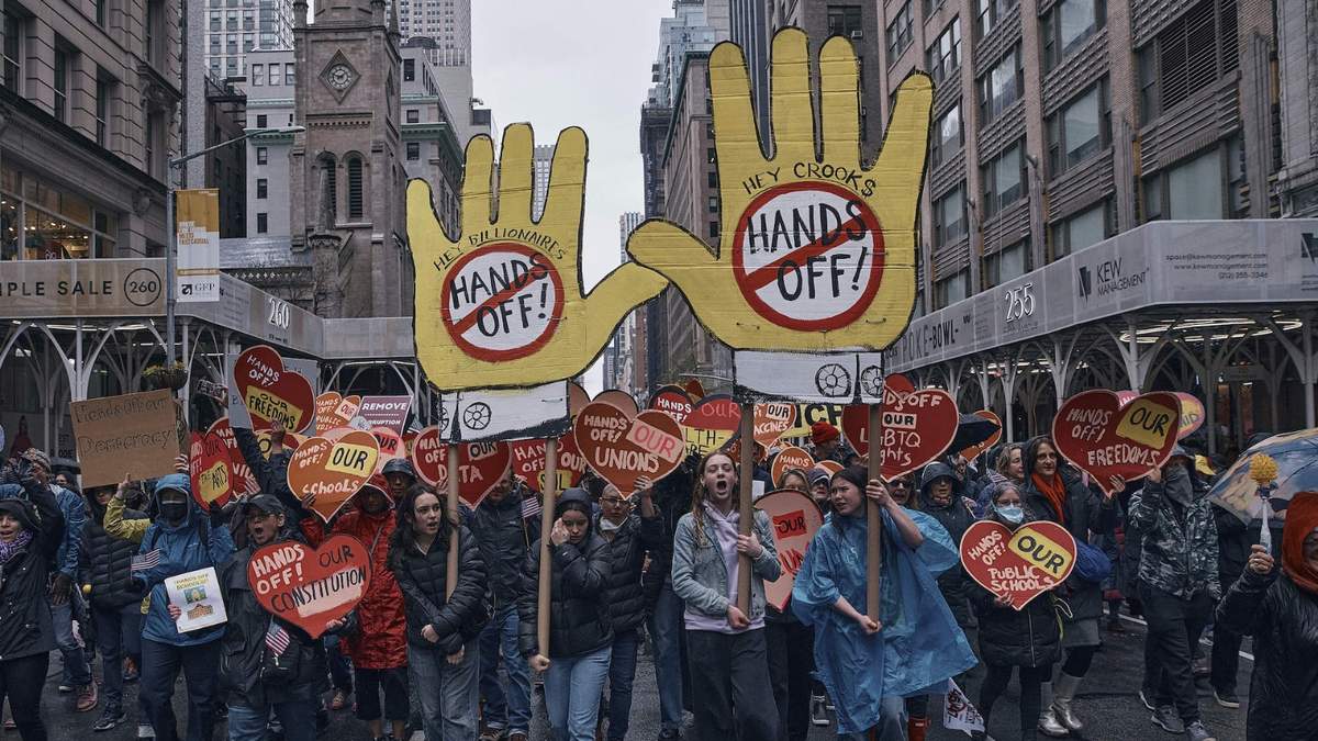La protesta en Nueva York