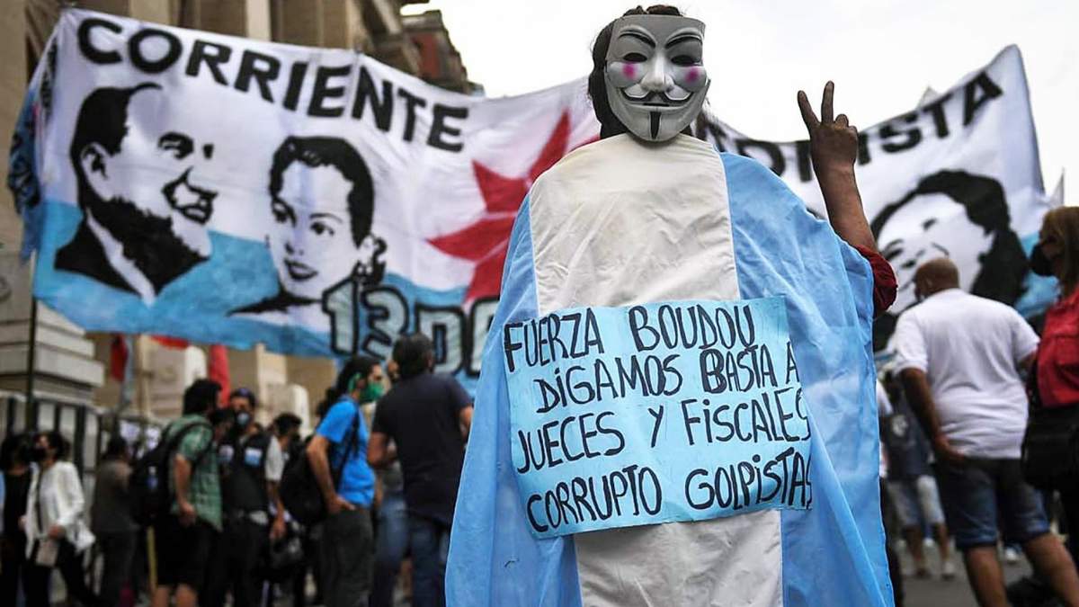 Protesta en respaldo a Amado Boudou. Fuente: (Twitter)