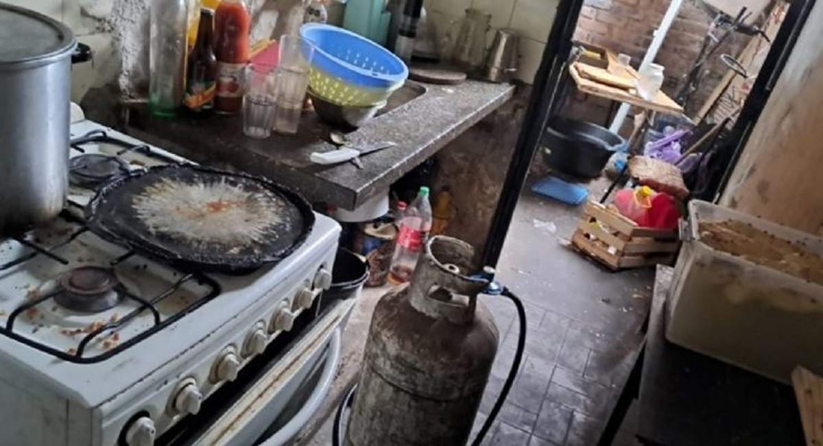 El lugar donde cocinaba el estafador