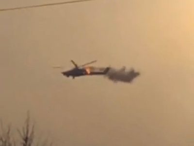 Misil lanzado por Ucrania parte en dos un helicóptero ruso (Video)