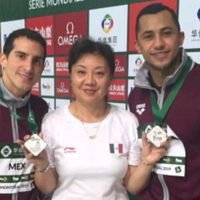 Pacheco y Ocampo ganan medalla de plata en la tercera parada de la Serie Mundial de Clavados