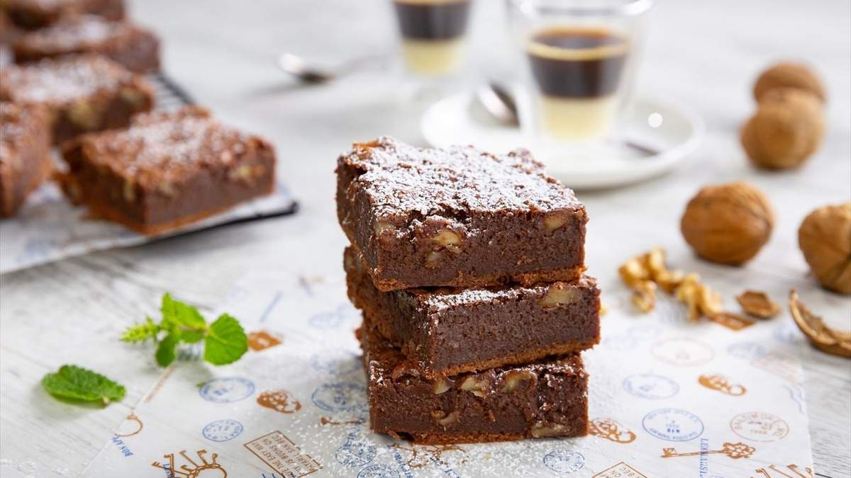 Brownies con banana sin TACC. Fuente: (X)