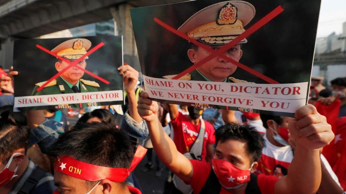 Protestas en Myanmar. Fuente: (Twitter)