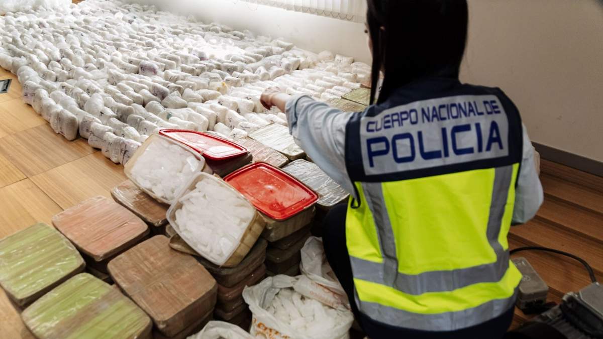La droga incautada por la Policía Nacional durante la desarticulación del cártel de Sinaloa en España