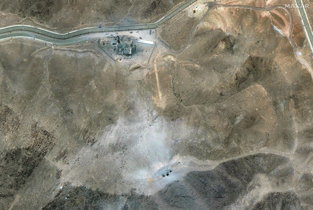 Bambardeo de EU a Irán Foto Maxar Technologies vía AP