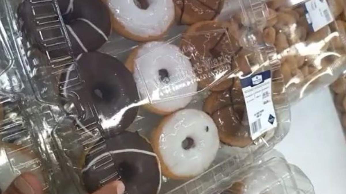 Una mosca dentro del empaque de donas