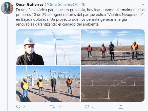 Se inauguró Vientos Neuquinos. Fuente: (Twitter)