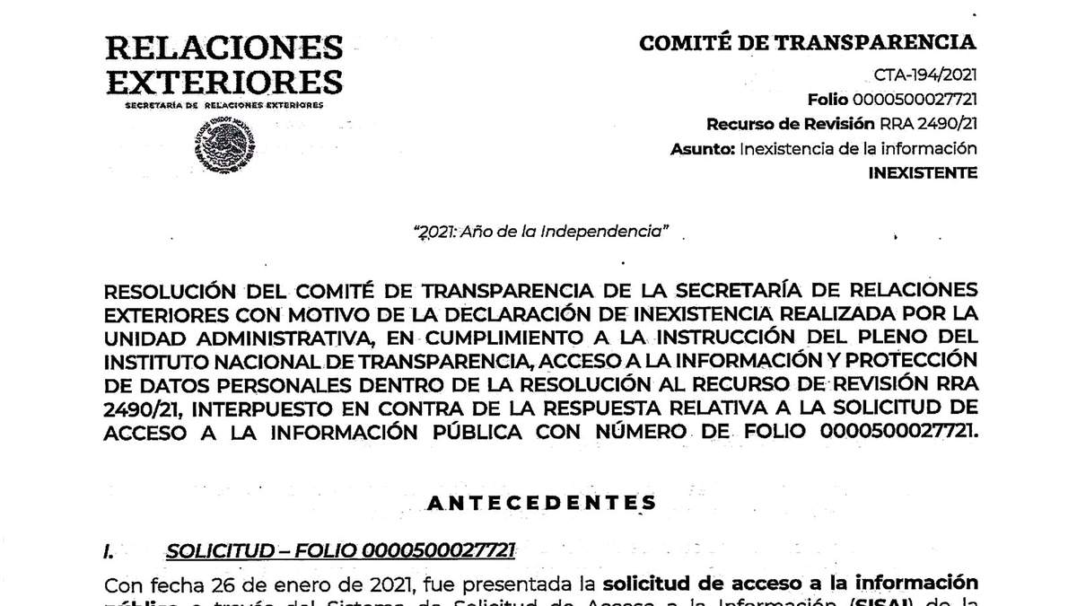 La lista "inexistente"