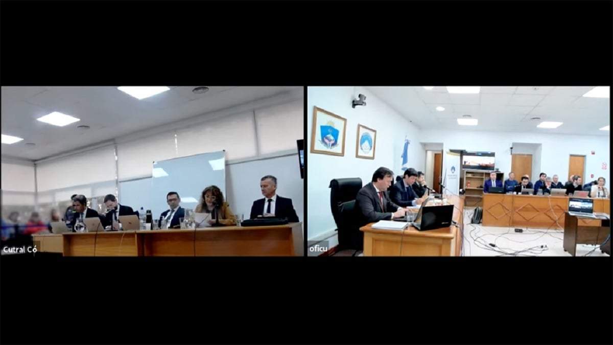 Imagen de la audiencia de alegatos finales, desarrollada en Cutral Co. Fuente (MPF)