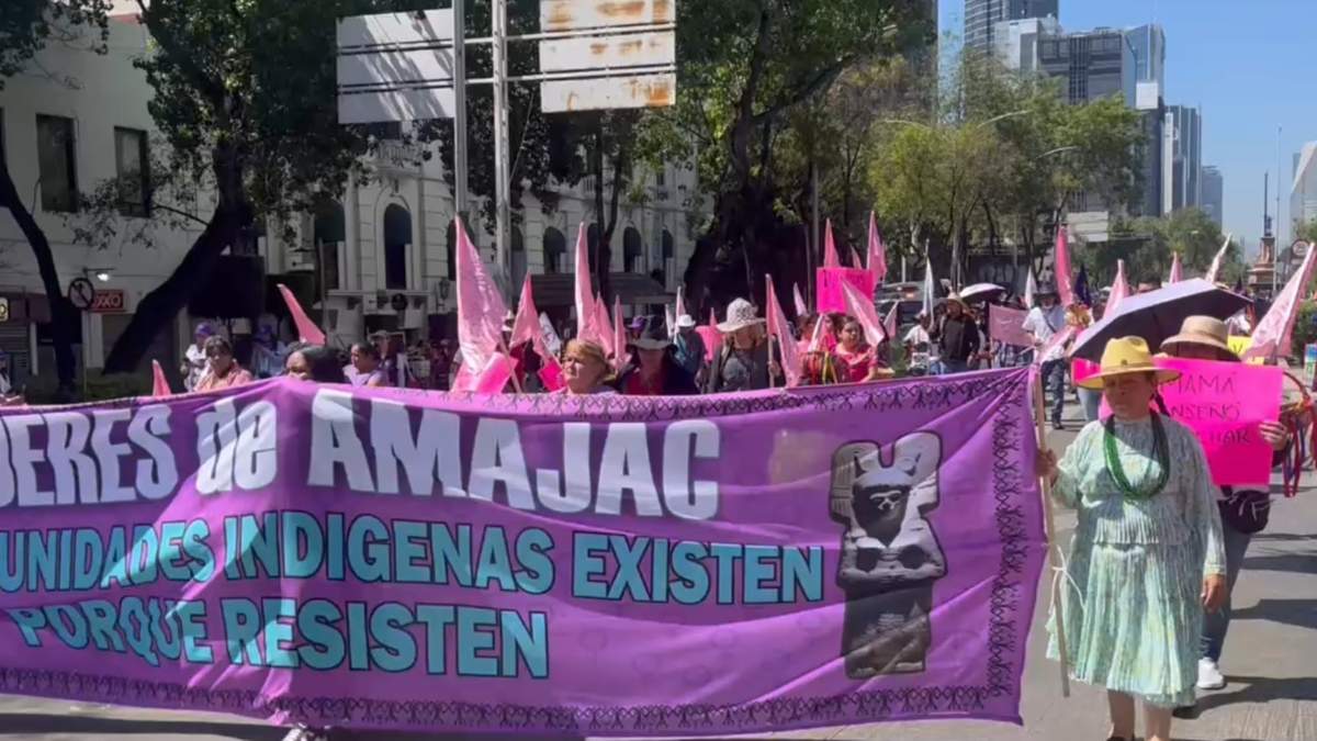 El arranque de la marcha del 8M sobre Paseo de la Reforma