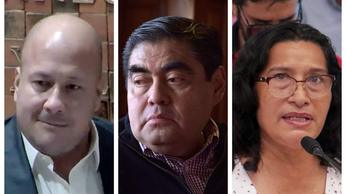 Enrique Alfaro, Miguel Barbosa y Abelina López
