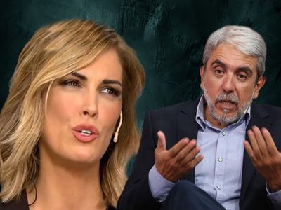 Escándalo al aire: Viviana Canosa y Aníbal Fernández se cruzaron y ella le tiró alcohol en la cara