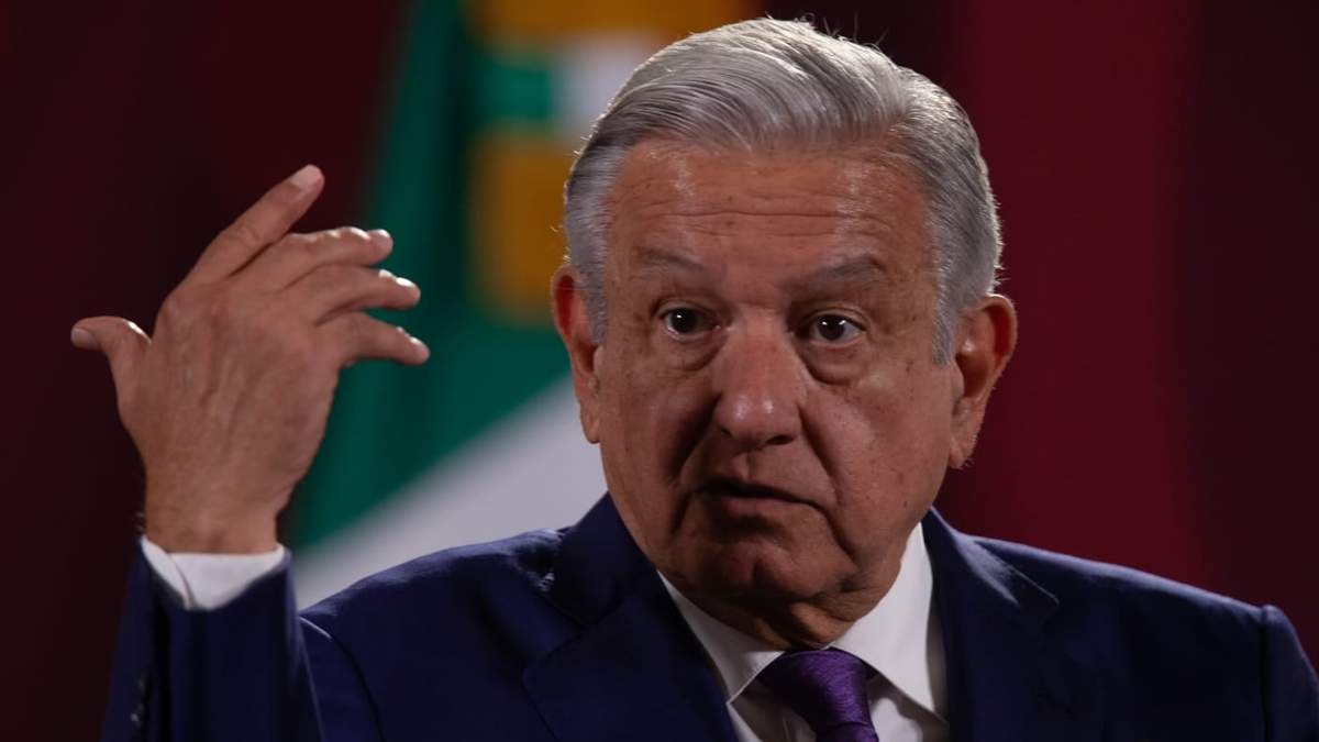 El presidente durante la conferencia matutina de este lunes en Palacio Nacional
