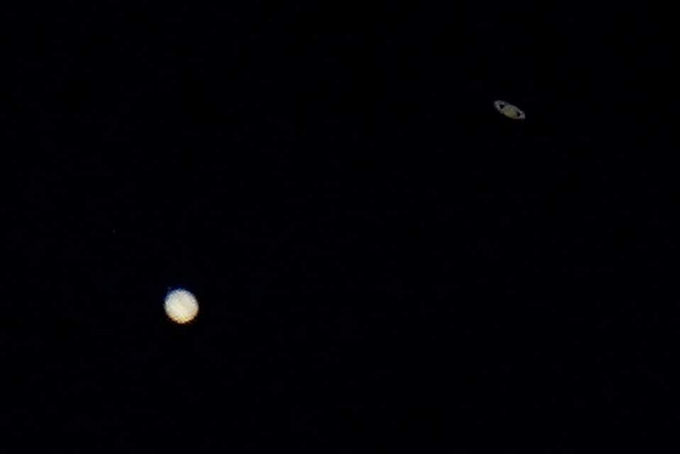 Júpiter y Saturno la noche de este 21 de diciembre