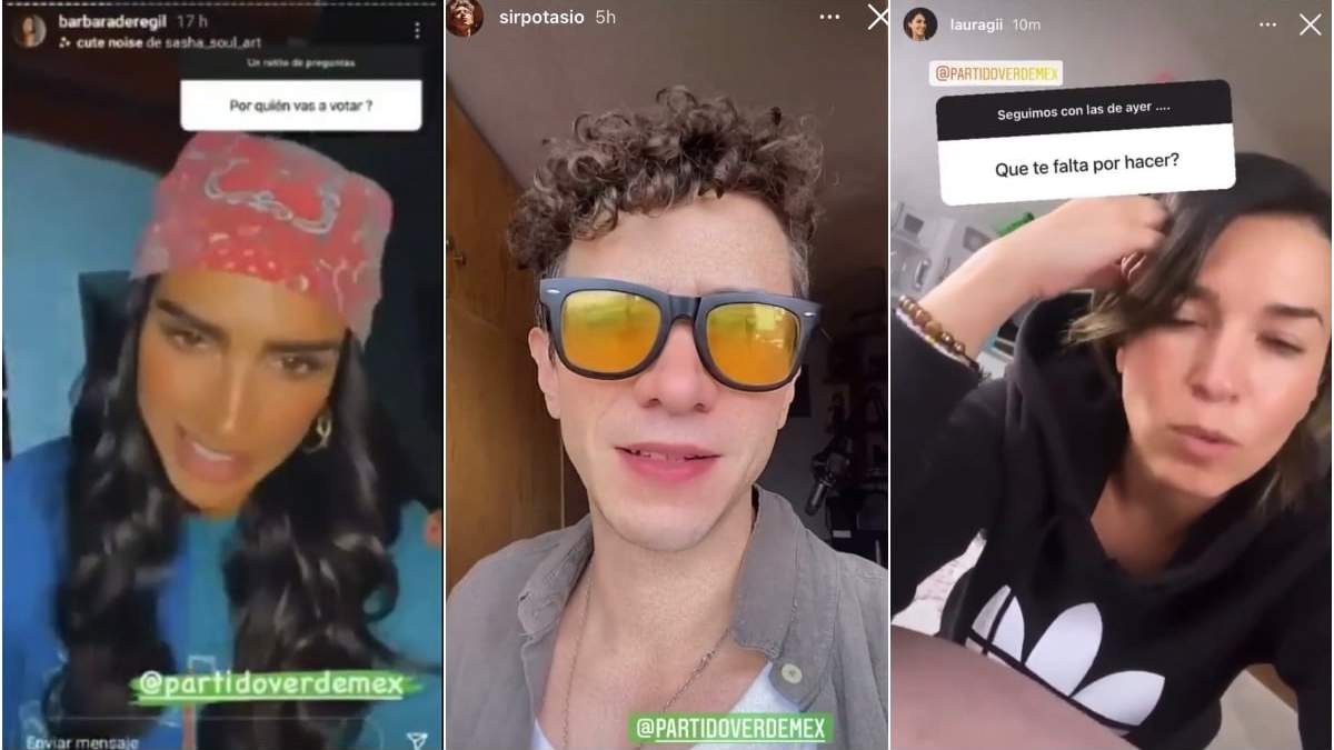 Actores, conductores e "influencers" aparecieron en redes sociales apoyando al PVEM