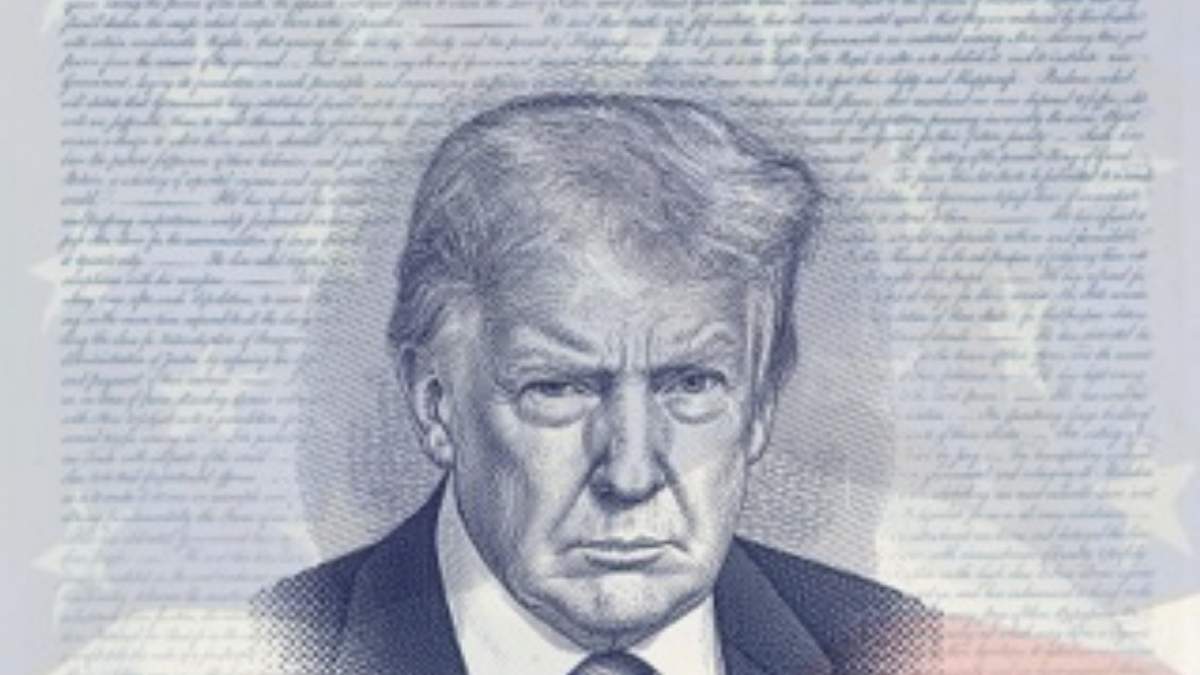 Imagen de la futura "edición limitada" de pasaportes de Estados Unidos que incluirán la imagen del presidente, Donald Trump