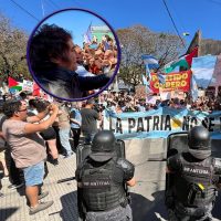 Javier Milei en Santa Fe: serios incidentes entre libertarios y militantes de izquierda en el acto del presidente