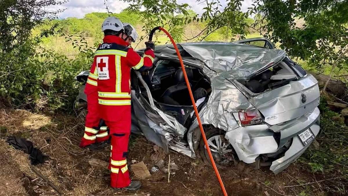 El auto accidentado