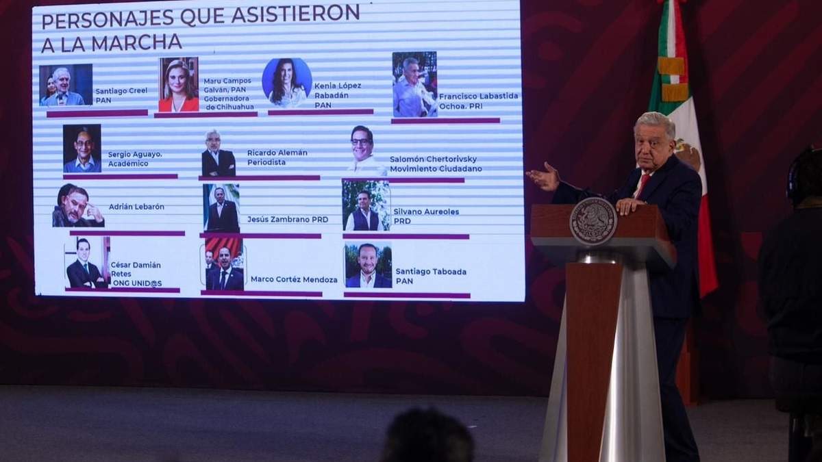 El presidente incluyó a Aguayo entre los "personajes que asistieron a la marcha"