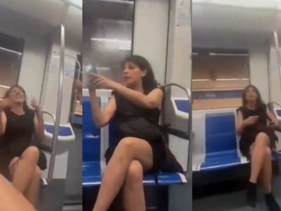 Mujer desata ataque xenófobo en el Metro; escupe a una turista y agrede a pasajeros (VIDEO)
