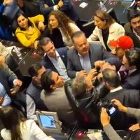 Senador de Morena explica los jaloneos en la sesión; “no debió haber ocurrido” (Videos)