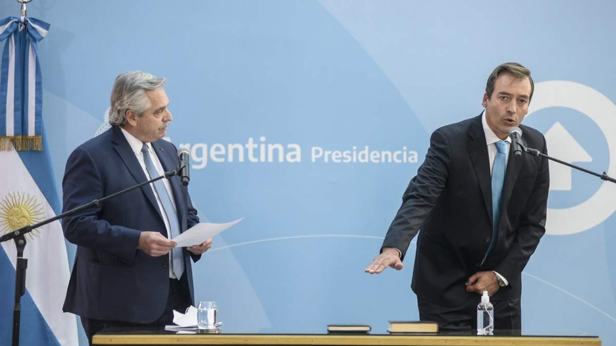 Martín Soria junto a Alberto Fernández. Fuente: (Twitter)