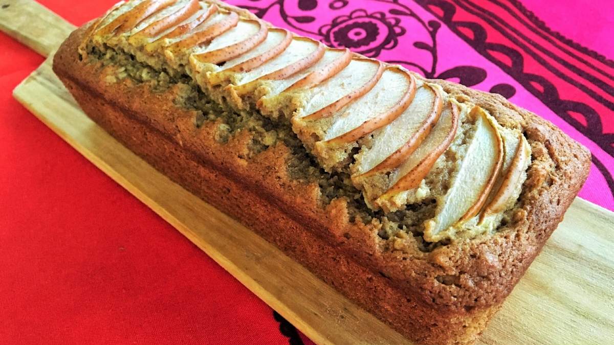 Budín de peras. Fuente: (Instagram)